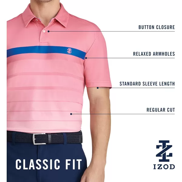 IZOD Men's Golf Title Holder Short Sleeve Polo