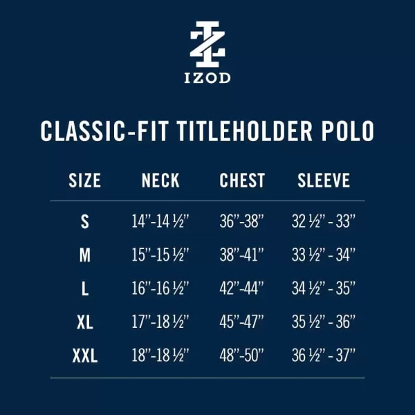 IZOD Men's Golf Title Holder Short Sleeve Polo
