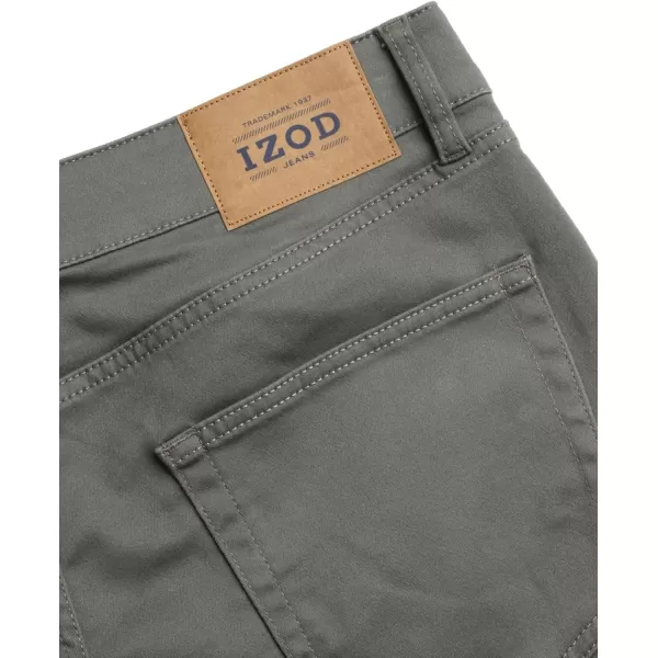 IZOD Men's Jeans - Regular Fit Comfort Stretch Knit Denim Jeans - Straight Leg Casual Pants for Men