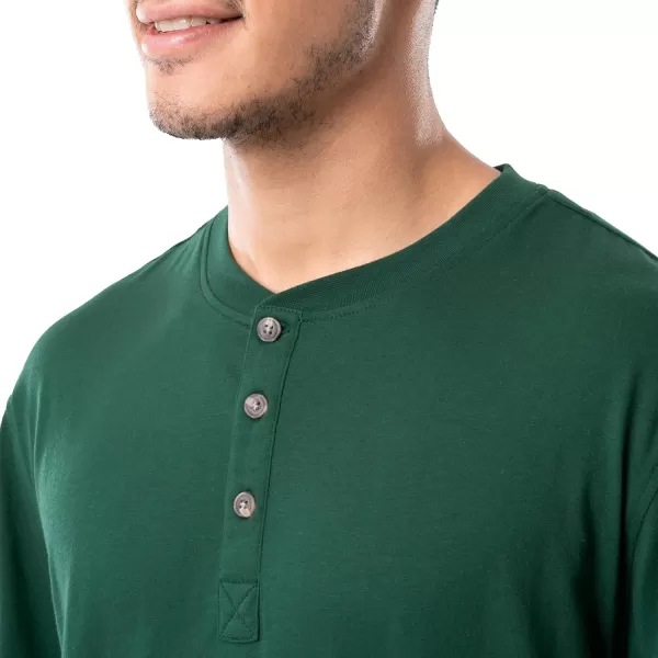 IZOD Men's Jersey Henley Top and Micro Fleece Pant Sleep Set
