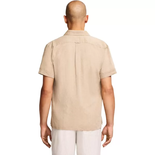 IZOD Men's Linen Button Down Short Sleeve Shirt
