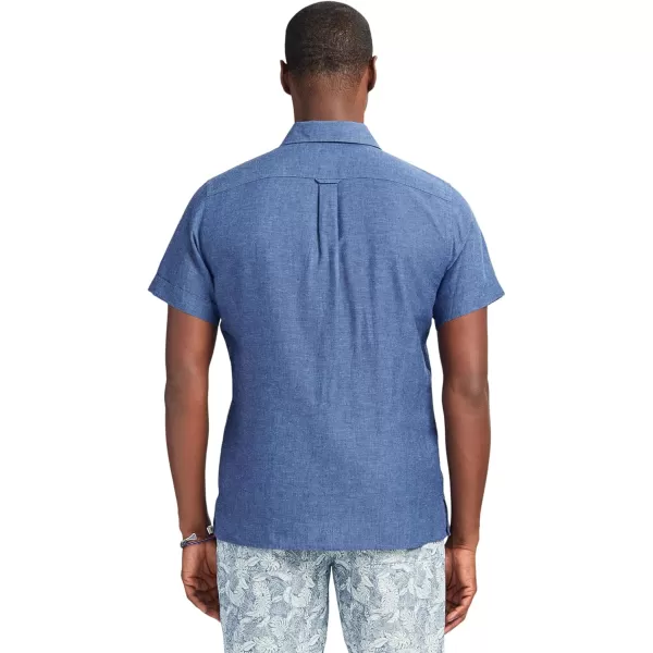 IZOD Men's Linen Button Down Short Sleeve Shirt