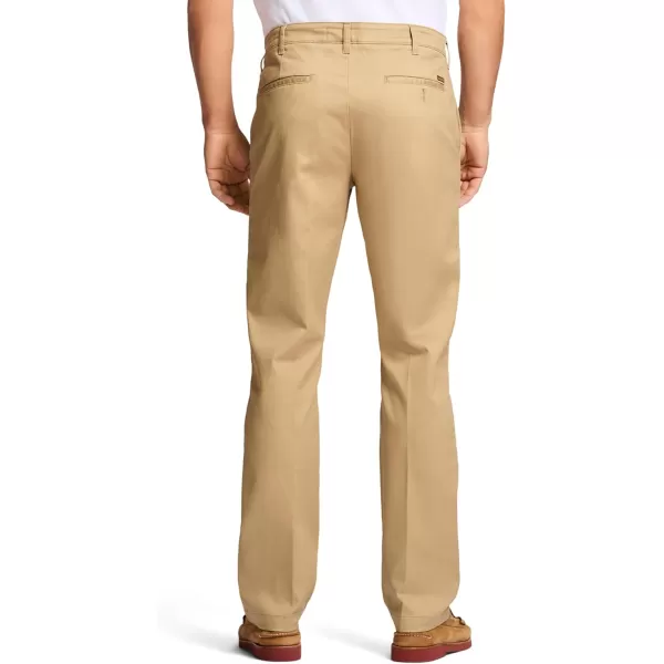 IZOD Men's Performance Stretch Straight Fit Flat Front Chino Pant