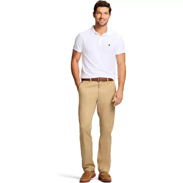 IZOD Men's Performance Stretch Straight Fit Flat Front Chino Pant