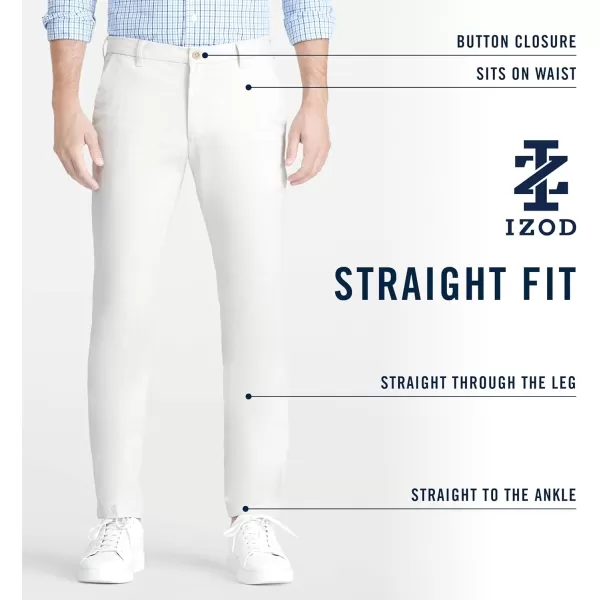IZOD Men's Performance Stretch Straight Fit Flat Front Chino Pant
