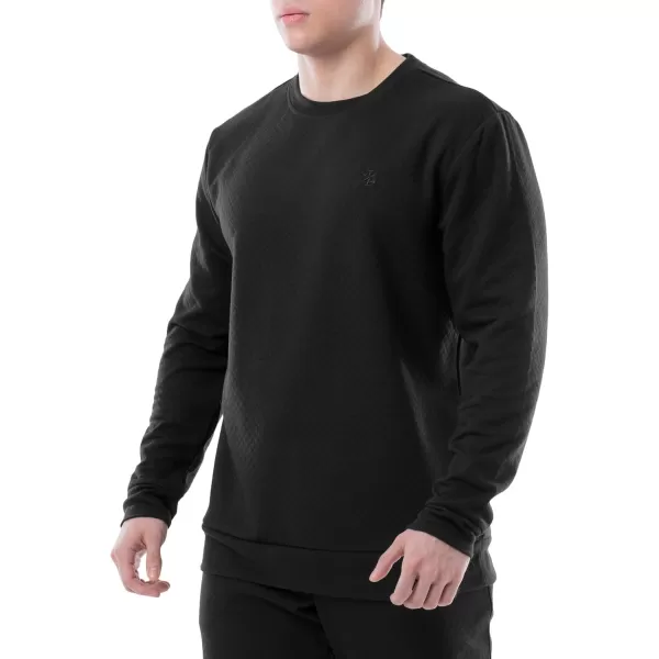 IZOD Men's Quilted Knit Crewneck Long Sleeve Sweatshirt
