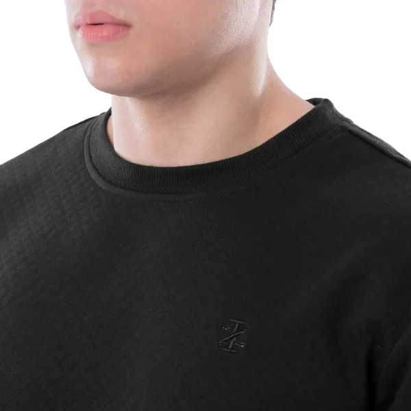 IZOD Men's Quilted Knit Crewneck Long Sleeve Sweatshirt