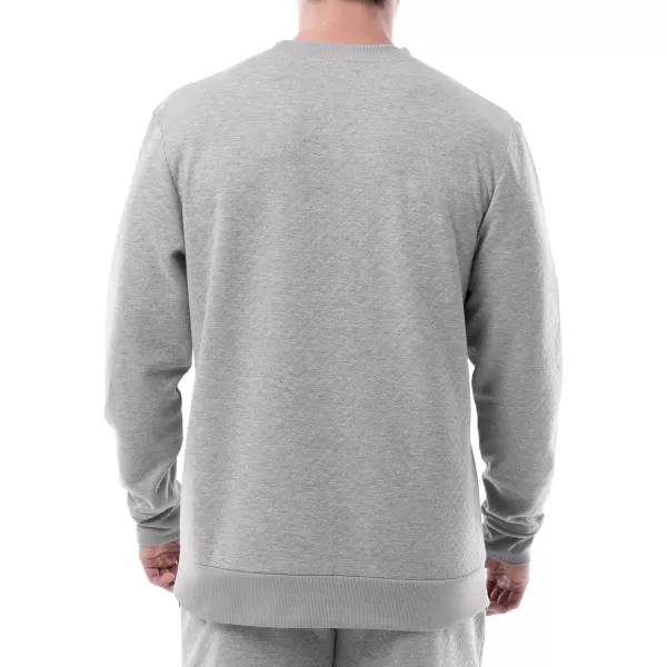 IZOD Men's Quilted Knit Crewneck Long Sleeve Sweatshirt