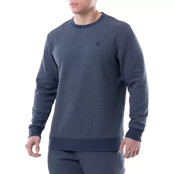 IZOD Men's Quilted Knit Crewneck Long Sleeve Sweatshirt