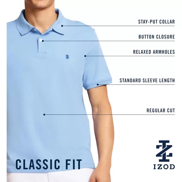 IZOD Men's Short Sleeve Interlock Polo Shirt