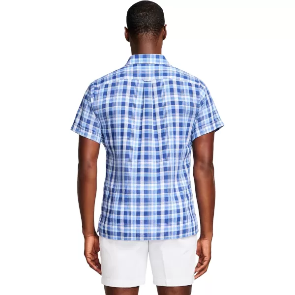 IZOD Men's Short Sleeve Madras Button Down Shirt