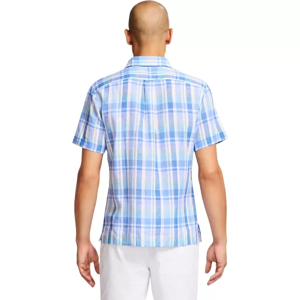 IZOD Men's Short Sleeve Madras Button Down Shirt