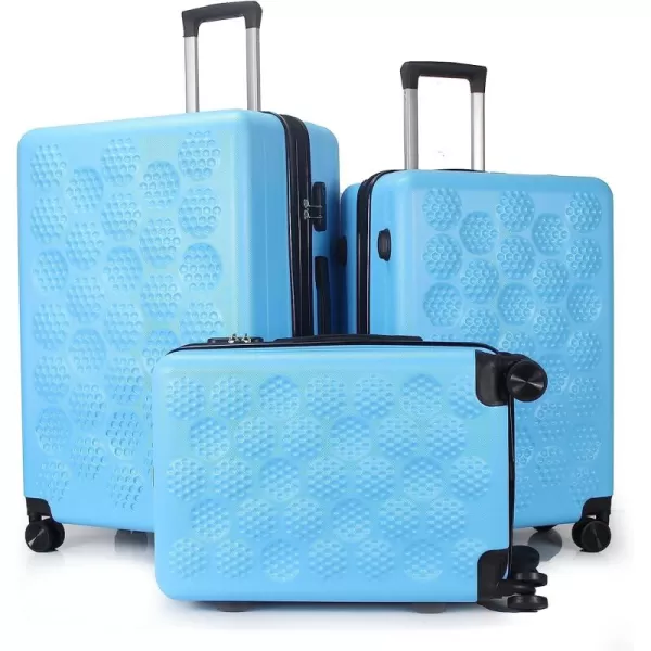 IZOD Golf Expandable ABS Hard shell Lightweight 360 Dual Spinning Wheels Combo Lock 28", 24", 20" 3 Piece Luggage Set 