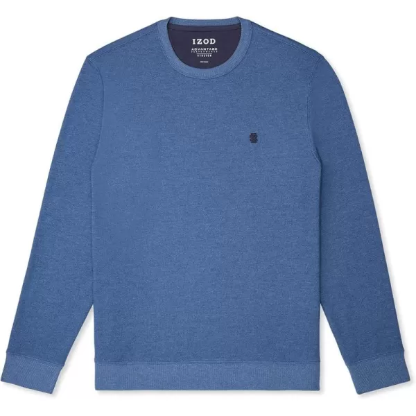 IZOD Men's Big Advantage Performance Crewneck Fleece Pullover Sweatshirt, Classic Blue, 4X-Large Tall