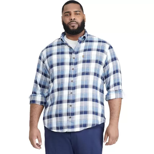 IZOD Men's Big &amp; Tall Advantage Performance Flannel Long Sleeve Stretch Button Down Shirt
