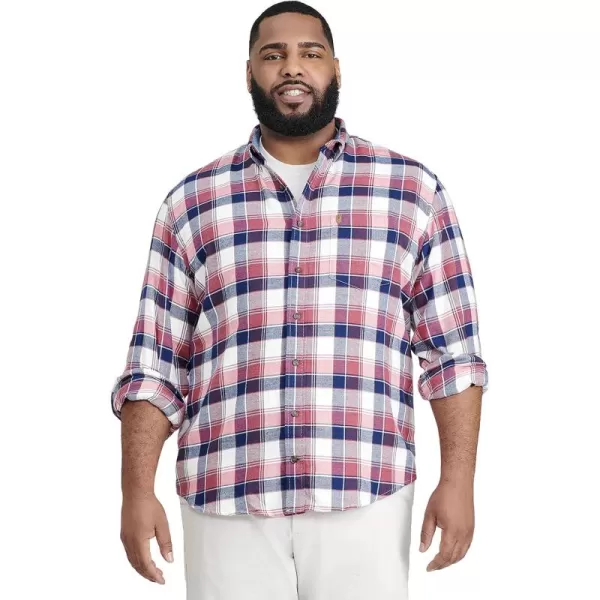 IZOD Men's Big &amp; Tall Advantage Performance Flannel Long Sleeve Stretch Button Down Shirt
