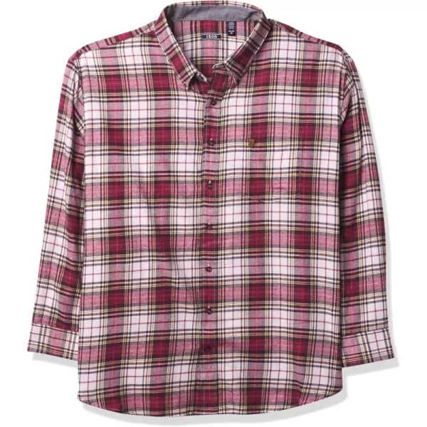 IZOD Men's Big &amp; Tall Advantage Performance Flannel Long Sleeve Stretch Button Down Shirt