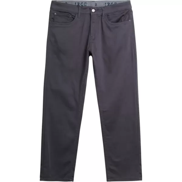 IZOD Men's Jeans - Regular Fit Comfort Stretch Knit Denim Jeans - Straight Leg Casual Pants for Men