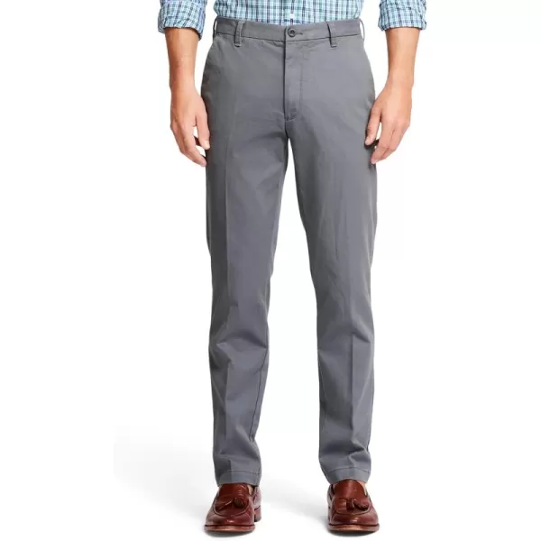 IZOD Men's Performance Stretch Straight Fit Flat Front Chino Pant
