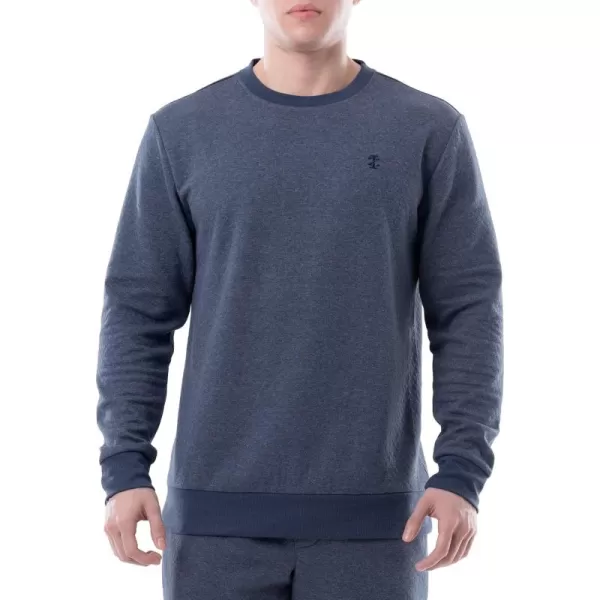 IZOD Men's Quilted Knit Crewneck Long Sleeve Sweatshirt