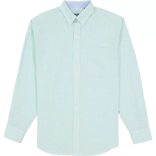 IZOD Men's Performance Comfort Long Sleeve Gingham Button Down Shirt