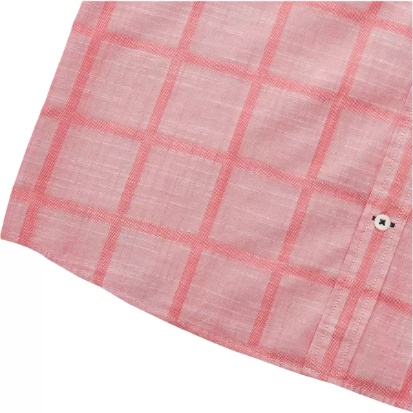 IZOD Men's Saltwater Short Sleeve Windowpane Button Down Shirt