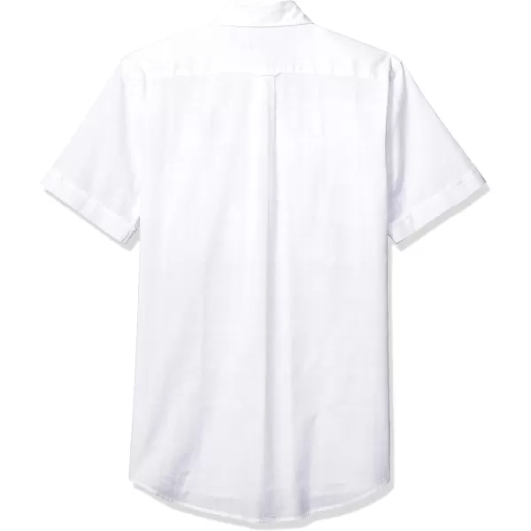 IZOD Men's Saltwater Short Sleeve Windowpane Button Down Shirt