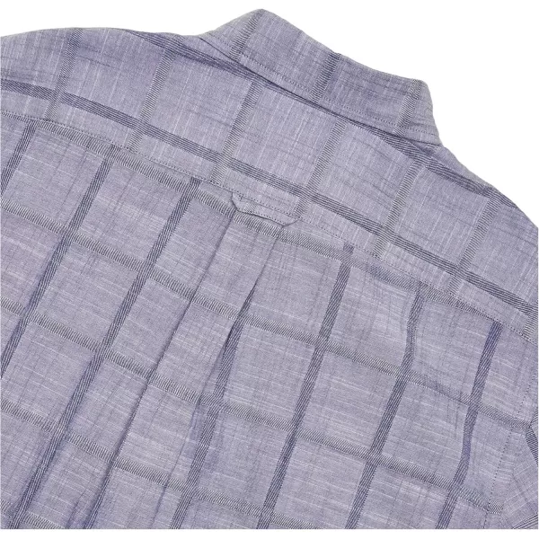 IZOD Men's Saltwater Short Sleeve Windowpane Button Down Shirt