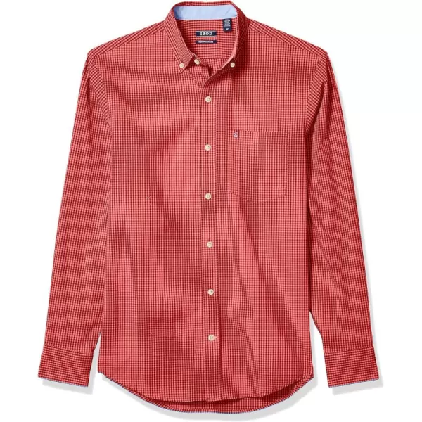 IZOD Men's Performance Comfort Long Sleeve Gingham Button Down Shirt