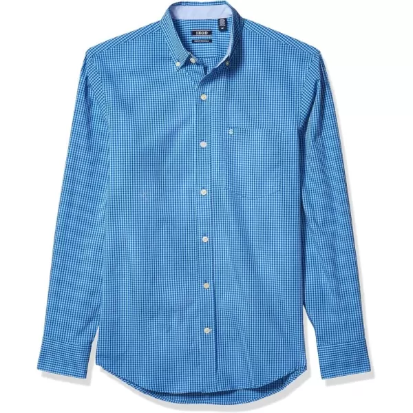 IZOD Men's Performance Comfort Long Sleeve Gingham Button Down Shirt