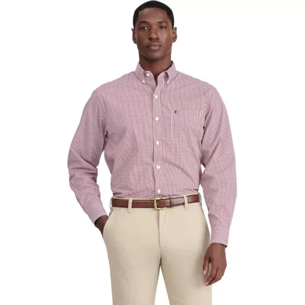 IZOD Men's Performance Comfort Long Sleeve Gingham Button Down Shirt