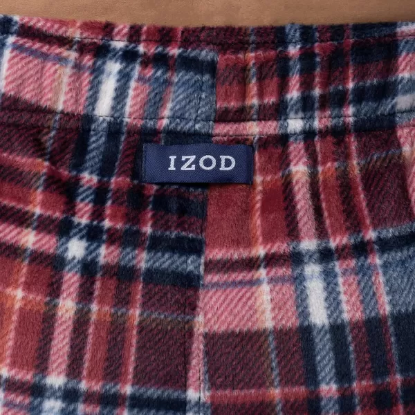 IZOD Men's Long Sleeve Jersey Top and Fleece Pants Sleep Pajama Set