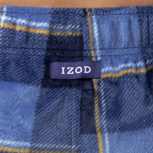IZOD Men's Long Sleeve Jersey Top and Fleece Pants Sleep Pajama Set
