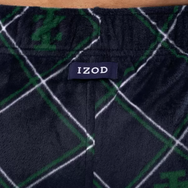 IZOD Men's Long Sleeve Jersey Top and Fleece Pants Sleep Pajama Set
