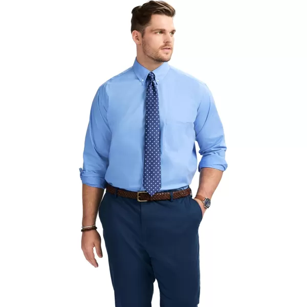 IZOD Men's Big and Tall Wrinkle Resistant Stretch Fabric Button Down Collar Dress Shirt