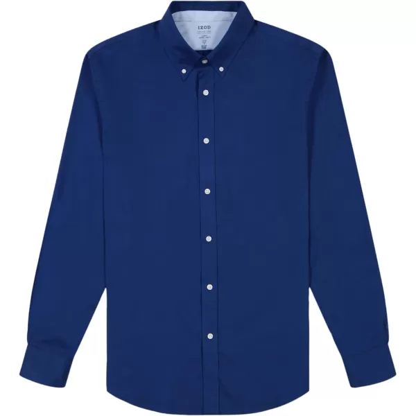 IZOD Men's Slim Fit Moisture Wicking Wrinkle Resistant Stretch Button Down Collar Dress Shirt
