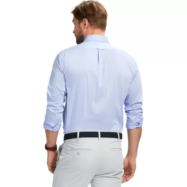 IZOD Men's Slim Fit Moisture Wicking Wrinkle Resistant Stretch Button Down Collar Dress Shirt