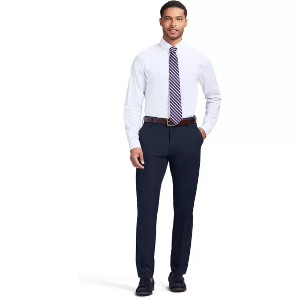 IZOD Men's Slim Fit Moisture Wicking Wrinkle Resistant Stretch Button Down Collar Dress Shirt
