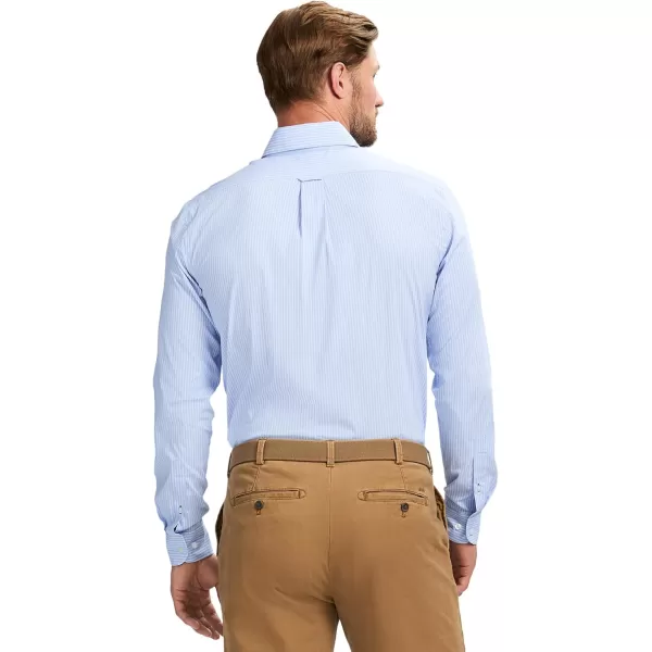 IZOD Men's Slim Fit Moisture Wicking Wrinkle Resistant Stretch Button Down Collar Dress Shirt