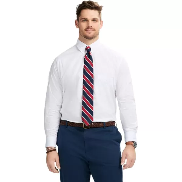 IZOD Men's Big and Tall Wrinkle Resistant Stretch Fabric Button Down Collar Dress Shirt