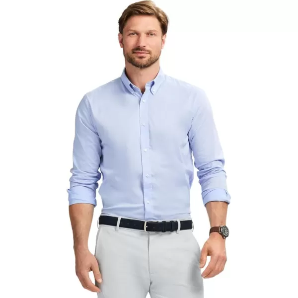 IZOD Men's Slim Fit Moisture Wicking Wrinkle Resistant Stretch Button Down Collar Dress Shirt
