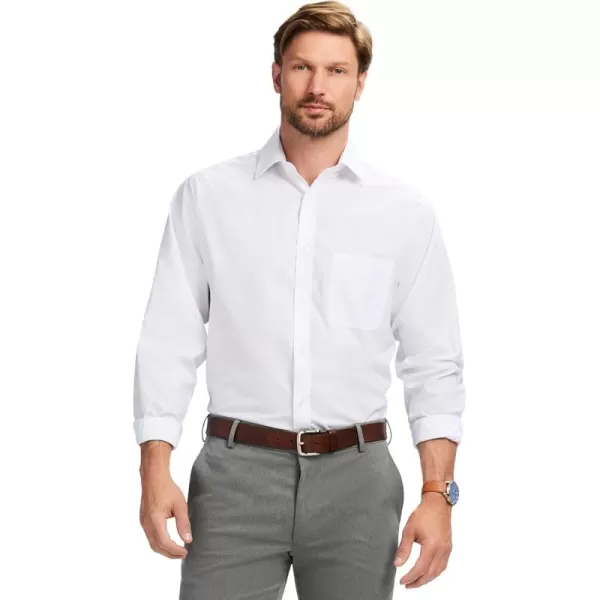 IZOD Men's Wrinkle Resistant Stretch Fabric Button Down Collar Dress Shirt