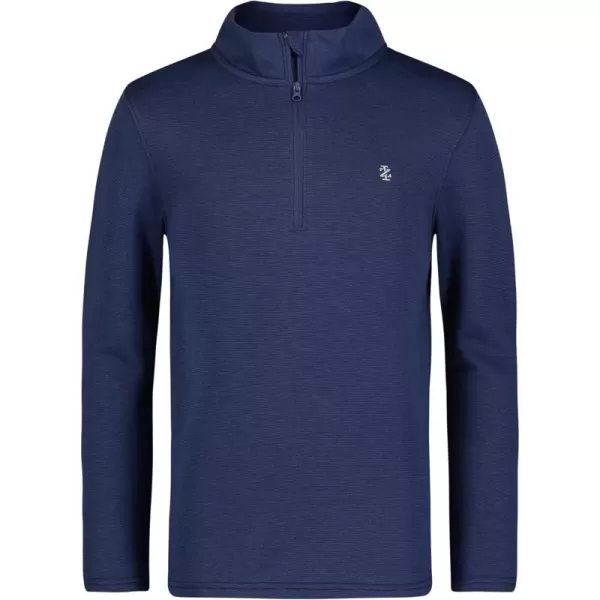 IZOD Boys' Long Sleeve Quarter Zip Pullover, Lightweight Fleece