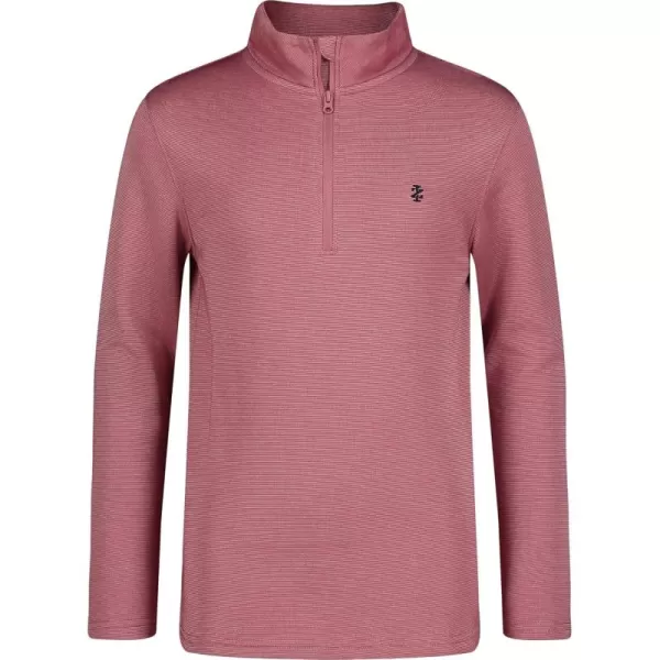 IZOD Boys' Long Sleeve Quarter Zip Pullover, Lightweight Fleece