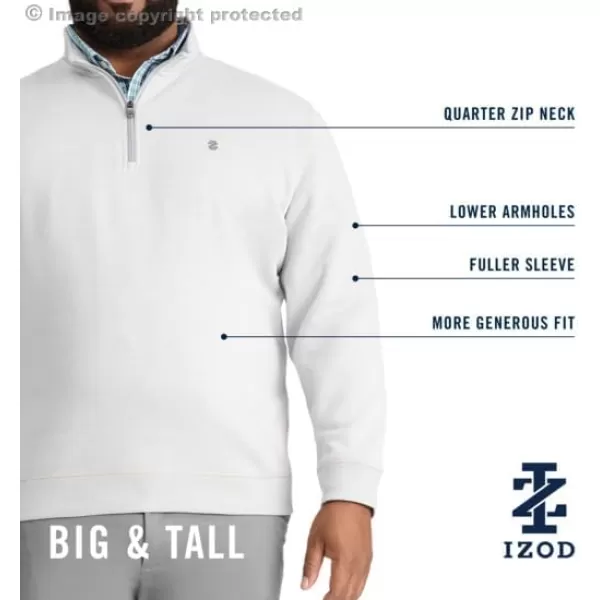IZOD Men's Big and Tall Thermosoft Quarter Zip Sweater Fleece Pullover