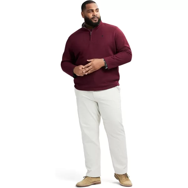IZOD Men's Big and Tall Thermosoft Quarter Zip Sweater Fleece Pullover