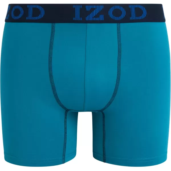 IZOD Men's Boxer Briefs - 3 Pack Soft Stretch Performance Boxers for Men with Comfort Pouch - Casual Boxers for Men 