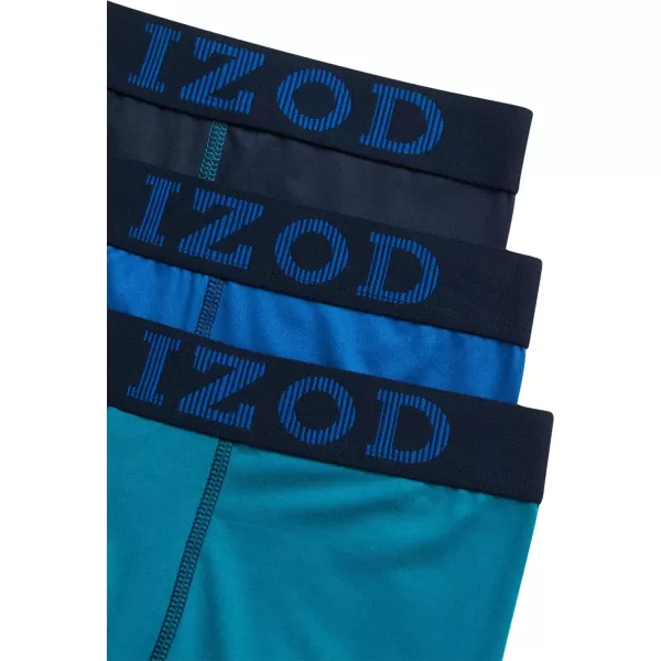 IZOD Men's Boxer Briefs - 3 Pack Soft Stretch Performance Boxers for Men with Comfort Pouch - Casual Boxers for Men 