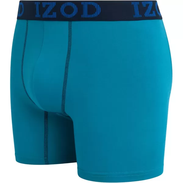 IZOD Men's Boxer Briefs - 3 Pack Soft Stretch Performance Boxers for Men with Comfort Pouch - Casual Boxers for Men 