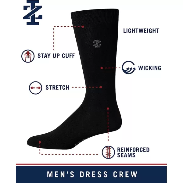 IZOD Men's Dress Socks - Lightweight Mid-Calf Crew Dress Socks 